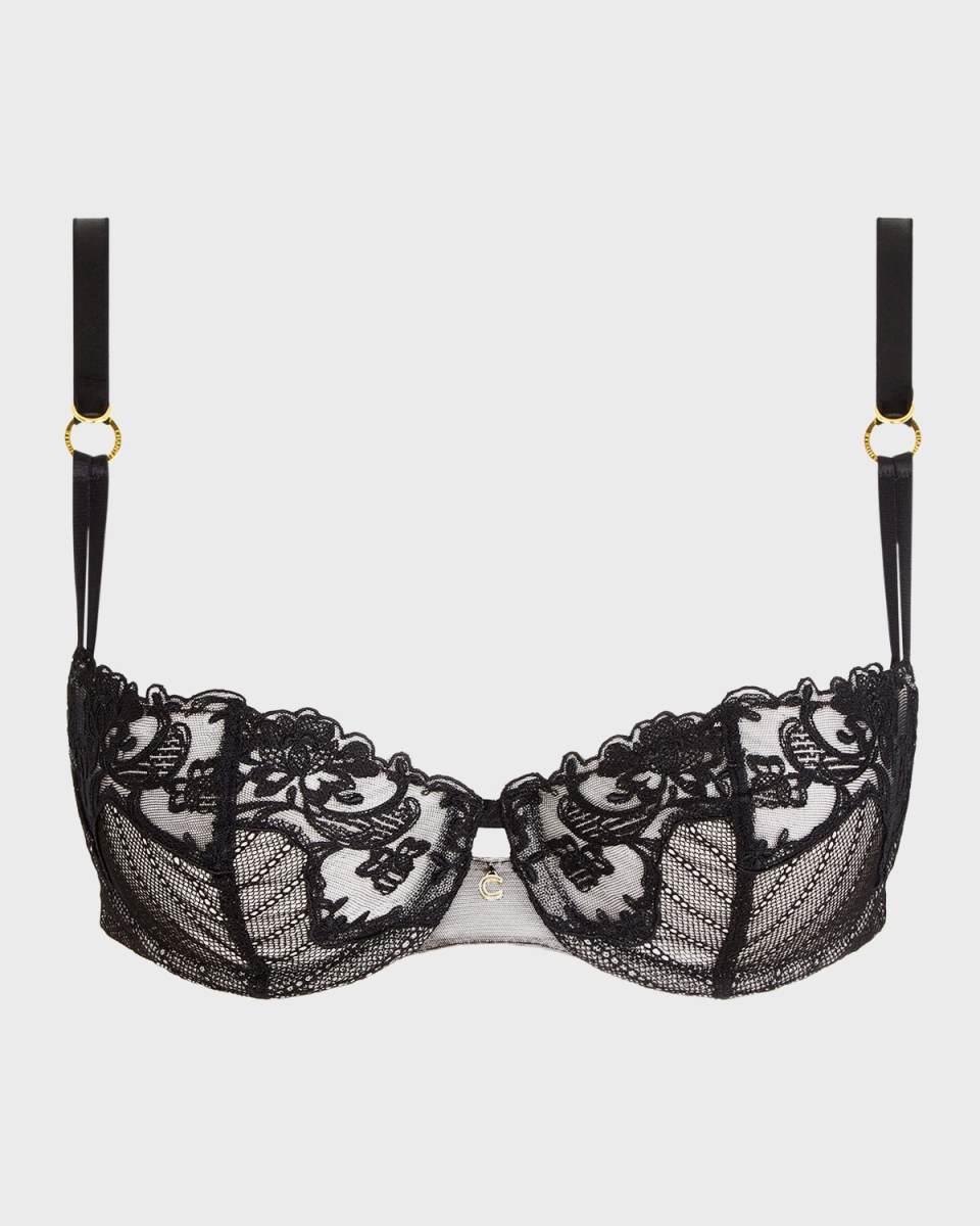 Cabaret Sauvage Embroidered Lace Demi Bra